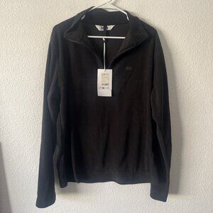 Rains Men's  Addis Fleece Half Zip Pullover. Black Size M  New with Tags